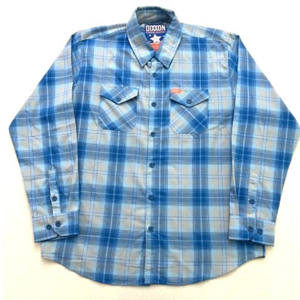 Dixxon Make A Wish AZ Flannel LS M Blue Pink Gold Pinstripe 2022 Limited NWT Bag